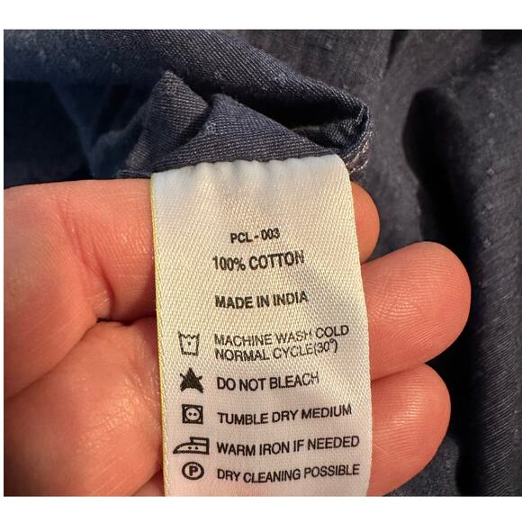 Men's EUC Levi's Slim Fit Long Sleeve Casual Button Down Shirt Cotton Blue Sz L - Picture 4 of 5